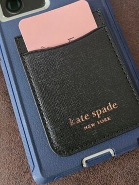 Kate ♠︎ Spade Black Leather Sticker Pocket